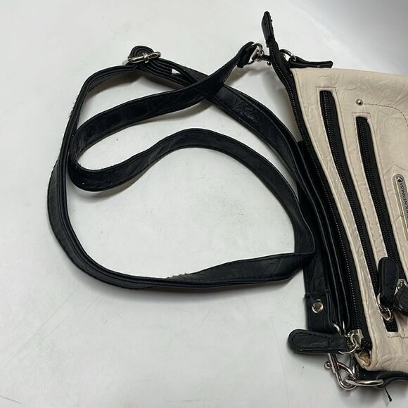 Stone Mountain Two Tone Leather Crossbody Wristlet - Picture 3 of 4